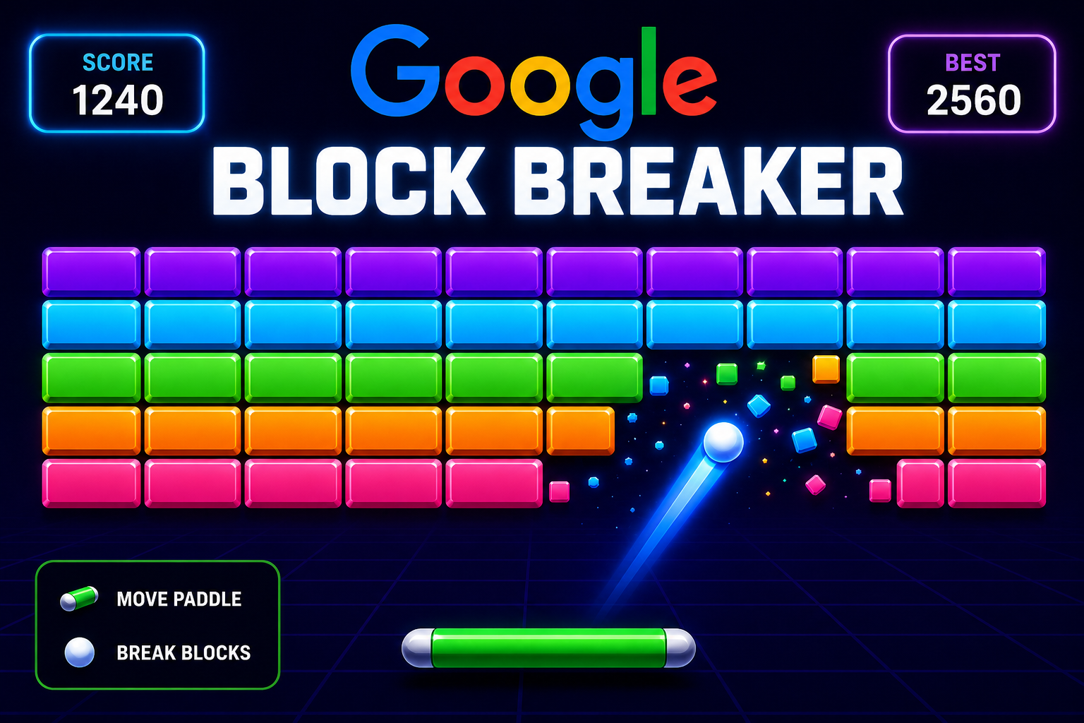 Google Block Breaker