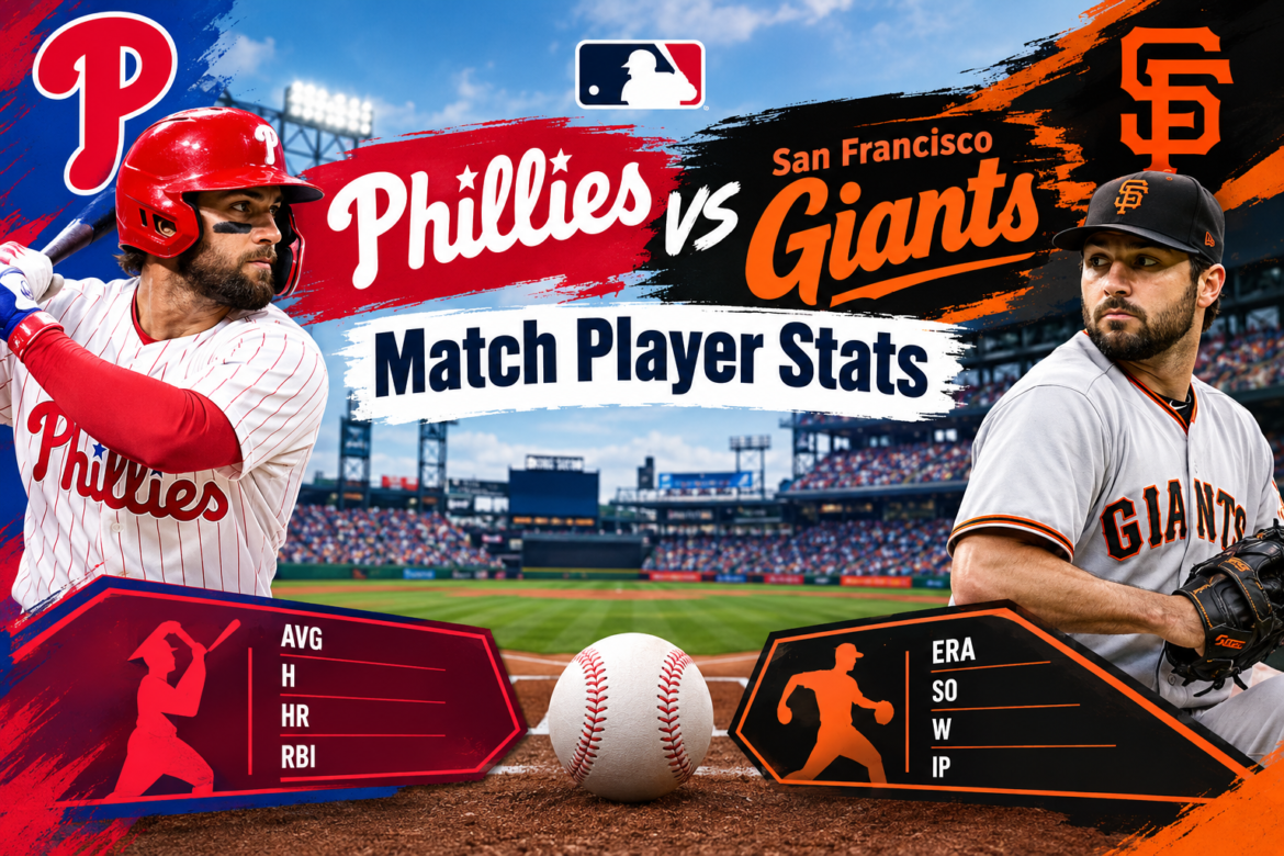 Phillies vs San Francisco Giants Match Player Stats